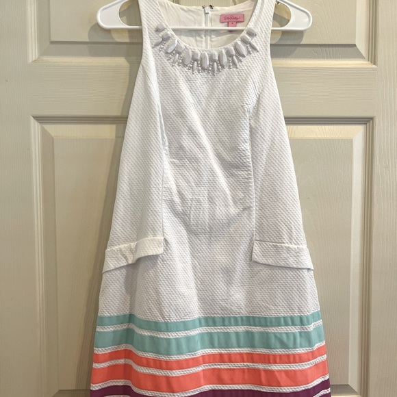 LILLY PULITZER white shift sleeveless dress - Picture 10 of 11